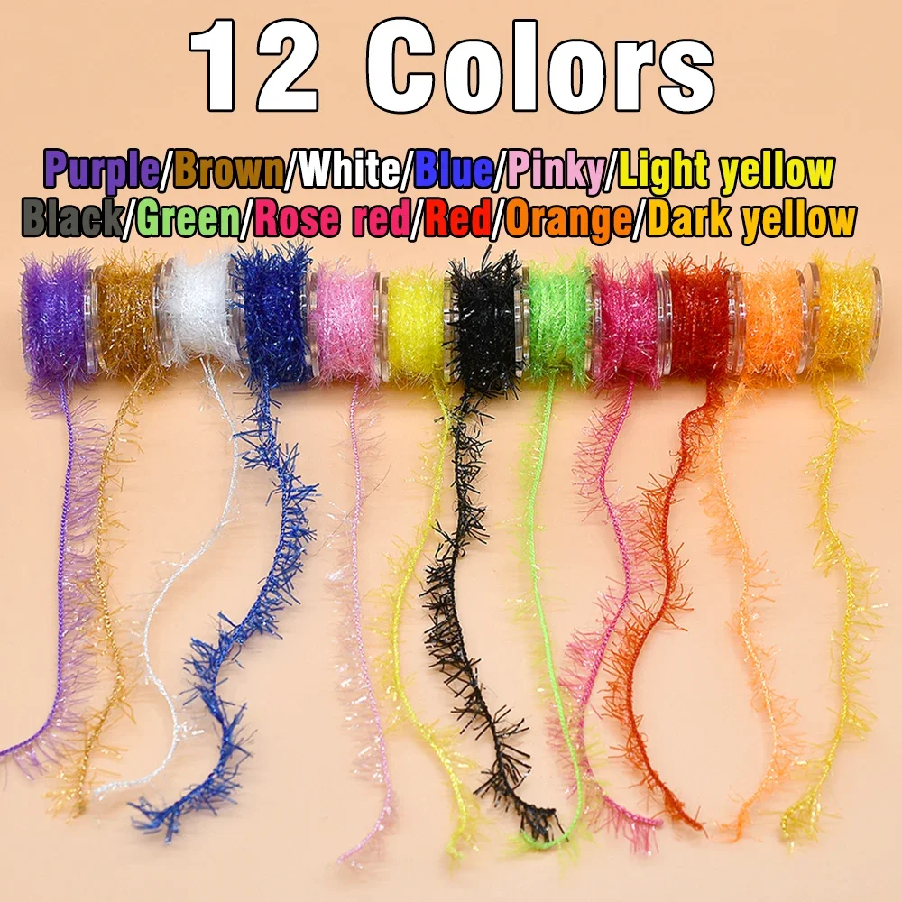 2M/cuchara de Cactus nacarado, hilo de atado de moscas con carrete de chenilla para decoración del cuerpo de mosca, materiales de pesca con mosca - imagen 3