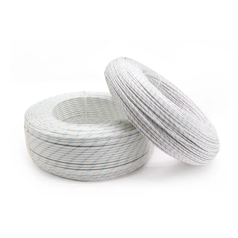 Cable de termopar tipo K J T, aislador de PTFE de 2 núcleos, línea blindada, Cable de compensación de línea de medición de alta temperatura de fibra de vidrio - imagen 4