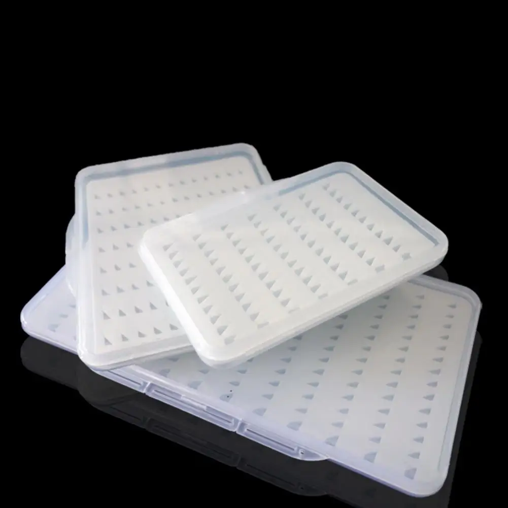 Caja de almacenamiento de aparejos de cebo de pesca, caja de señuelos de aparejos de pesca translúcida impermeable, caja de aparejos de pesca de espuma triangular desmontable - imagen 5