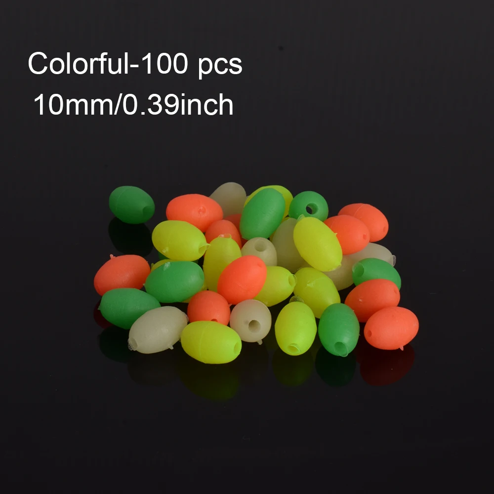 Cuentas luminosas antideslizantes para pesca con brillo nocturno