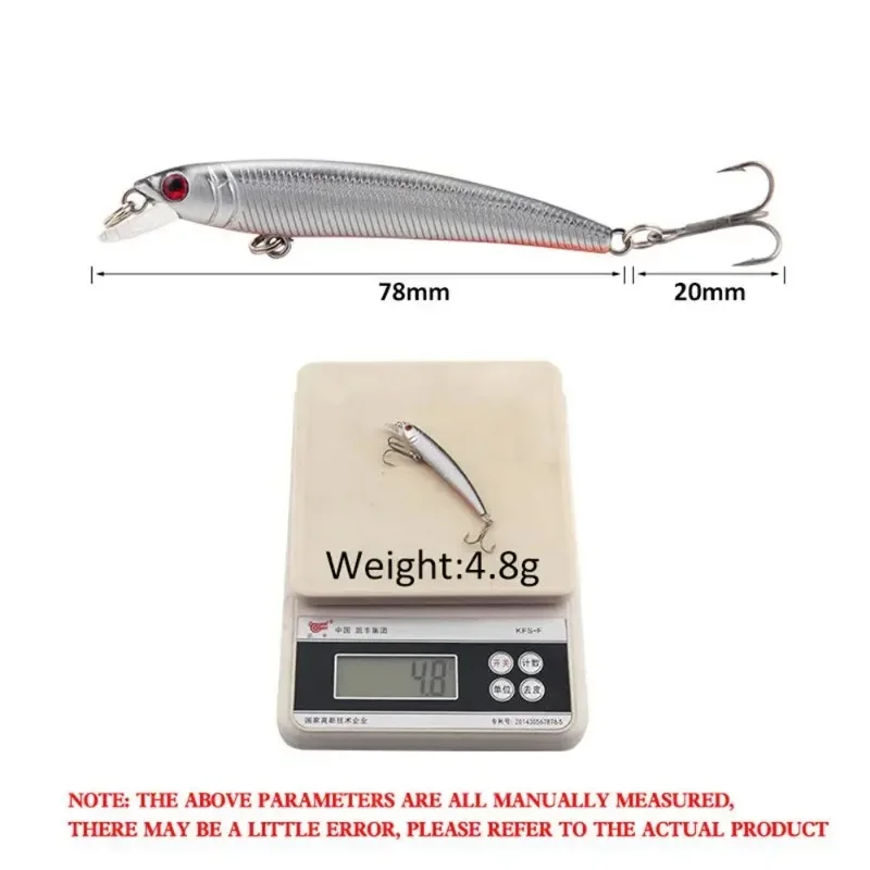 Señuelo duro minnow con anillas de cuerda para agua dulce
