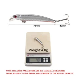 Señuelo duro minnow con anillas de cuerda para agua dulce