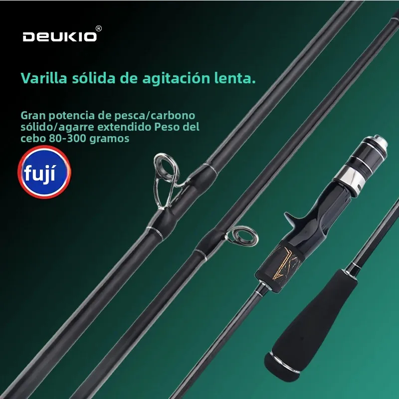 Caña DEUKIO Slow Jigging 1,8m – Guías Fuji O, carbono para barco
