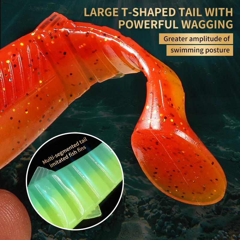 Supercontinente Cebos Caníbales 3D Bicolor – Olor y Cola de Pez - imagen 5
