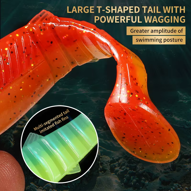 Supercontinente Cebos Caníbales 3D Bicolor – Olor y Cola de Pez - imagen 5