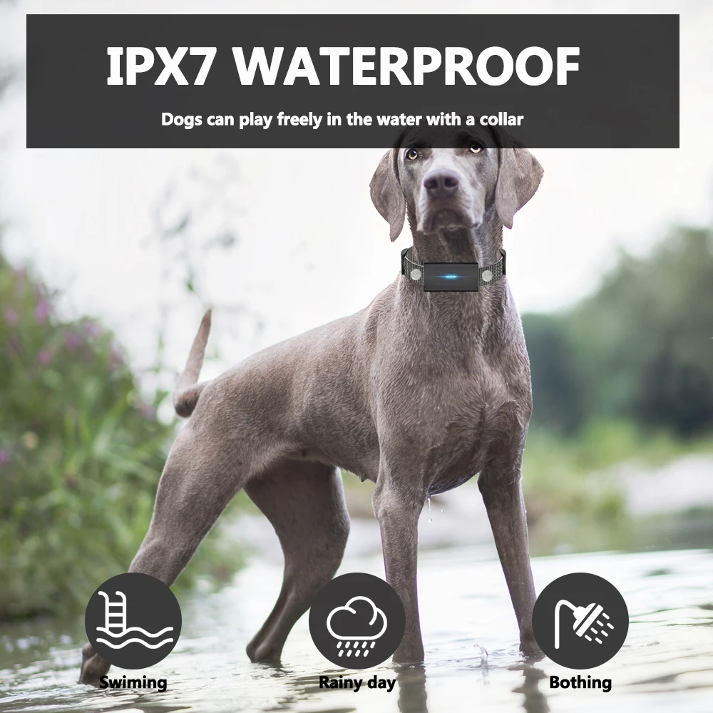 Collar inteligente para adiestramiento de perros, dispositivo resistente al agua IP67 con control remoto, 3 modos de entrenamiento, vibración y pitido, nuevo - imagen 5