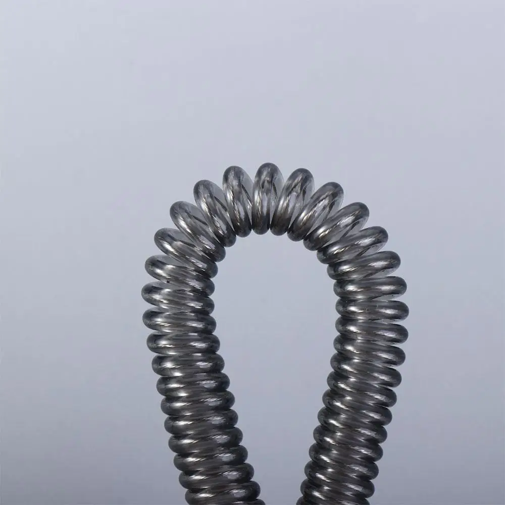 Llavero de cuerda para exteriores, gancho de resorte, cuerda elástica de seguridad, cordón en espiral, herramientas de pesca elásticas - imagen 4