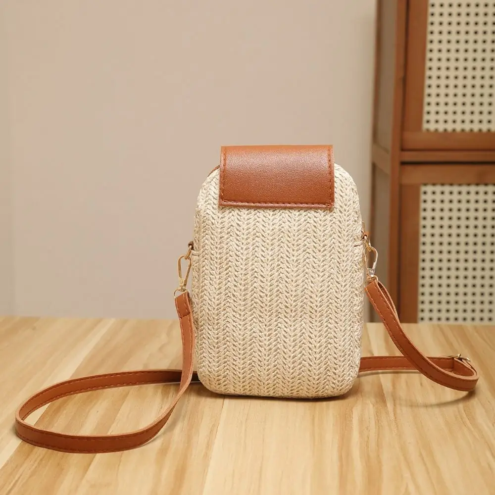Nuevo bolso cruzado trenzado para mujer, bolso informal de estilo callejero para mujer, cesta de playa, Mini bolso de hombro tejido - imagen 5