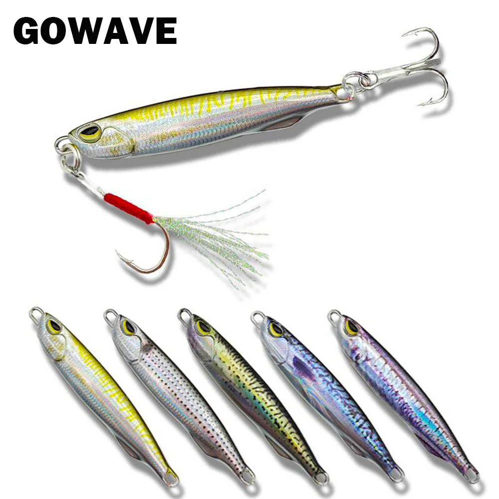 Cuchara de plantilla de Metal 20G30G40G60G80G Shore Jigging Metal Drag Cast Slim Jigs pesca en agua salada Mahi atún Wahoo señuelo cebo Artificial - imagen 5