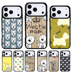 Funda para teléfono con diseño de perro terrier, carcasa trasera