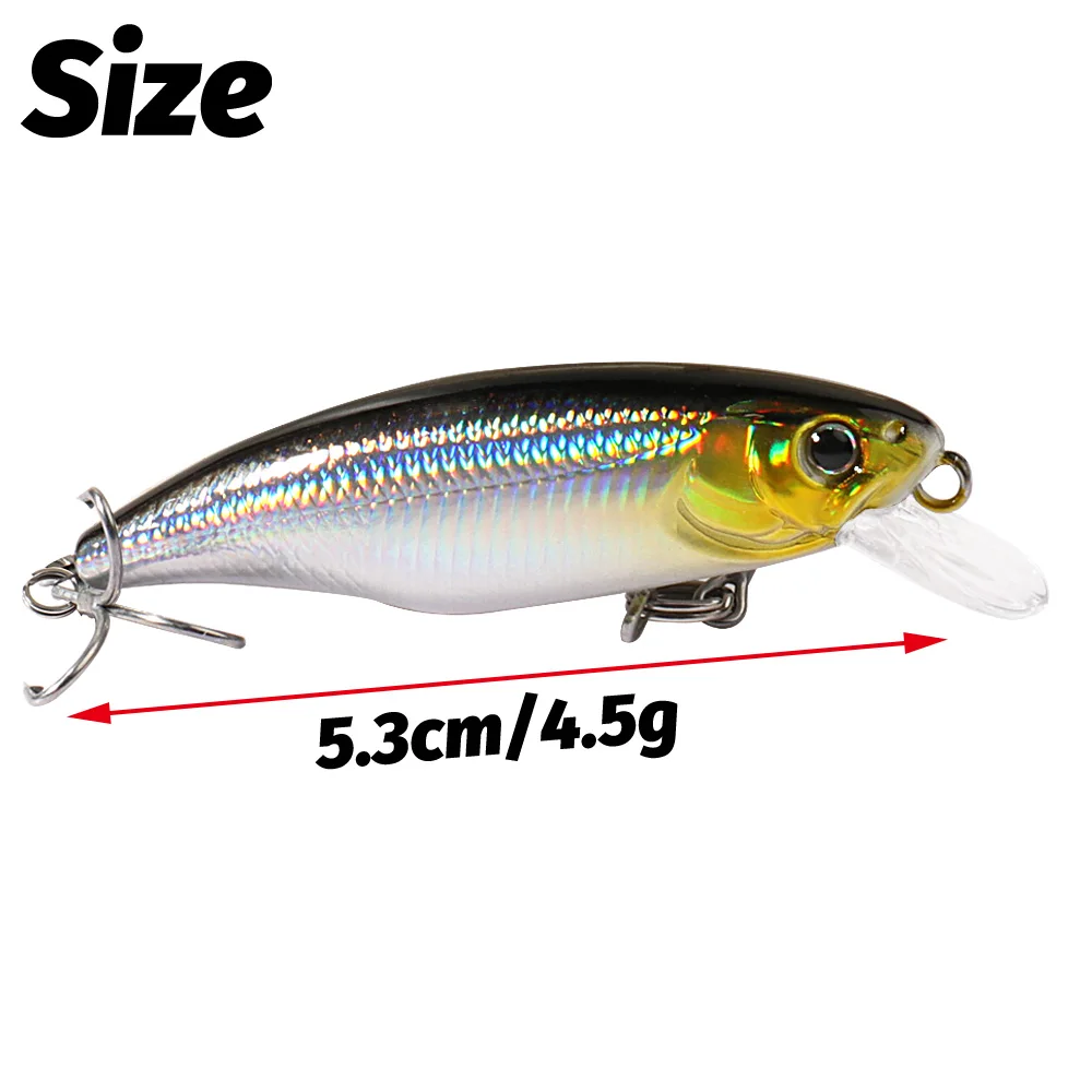 Señuelo de Pesca de 4,5g y 5,3 cm, sistema de equilibrio de balasto de cobre, Jerkbait, Popper, Crankbait, Wobbler, cebo de silicona - imagen 2