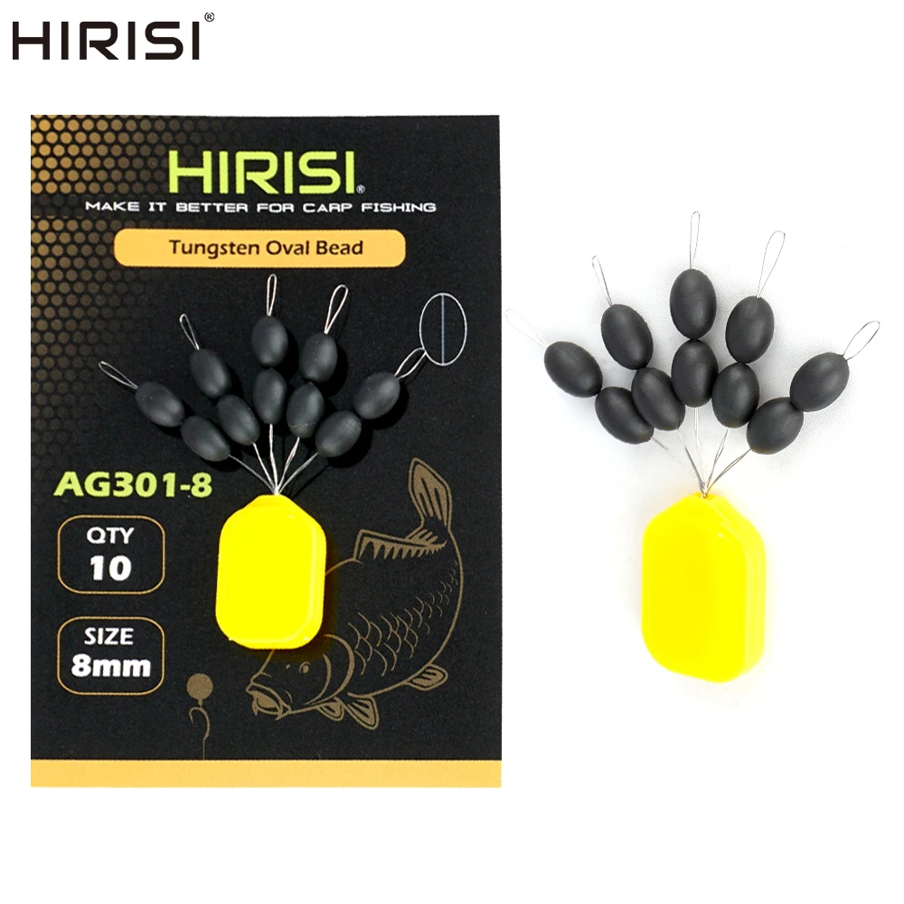 Hirisi 1 Juego de pesas de gancho de plomos de tungsteno tamaño 4mm/6mm/8mm aparejos de pesca de carpa AG301 accesorios de pesca