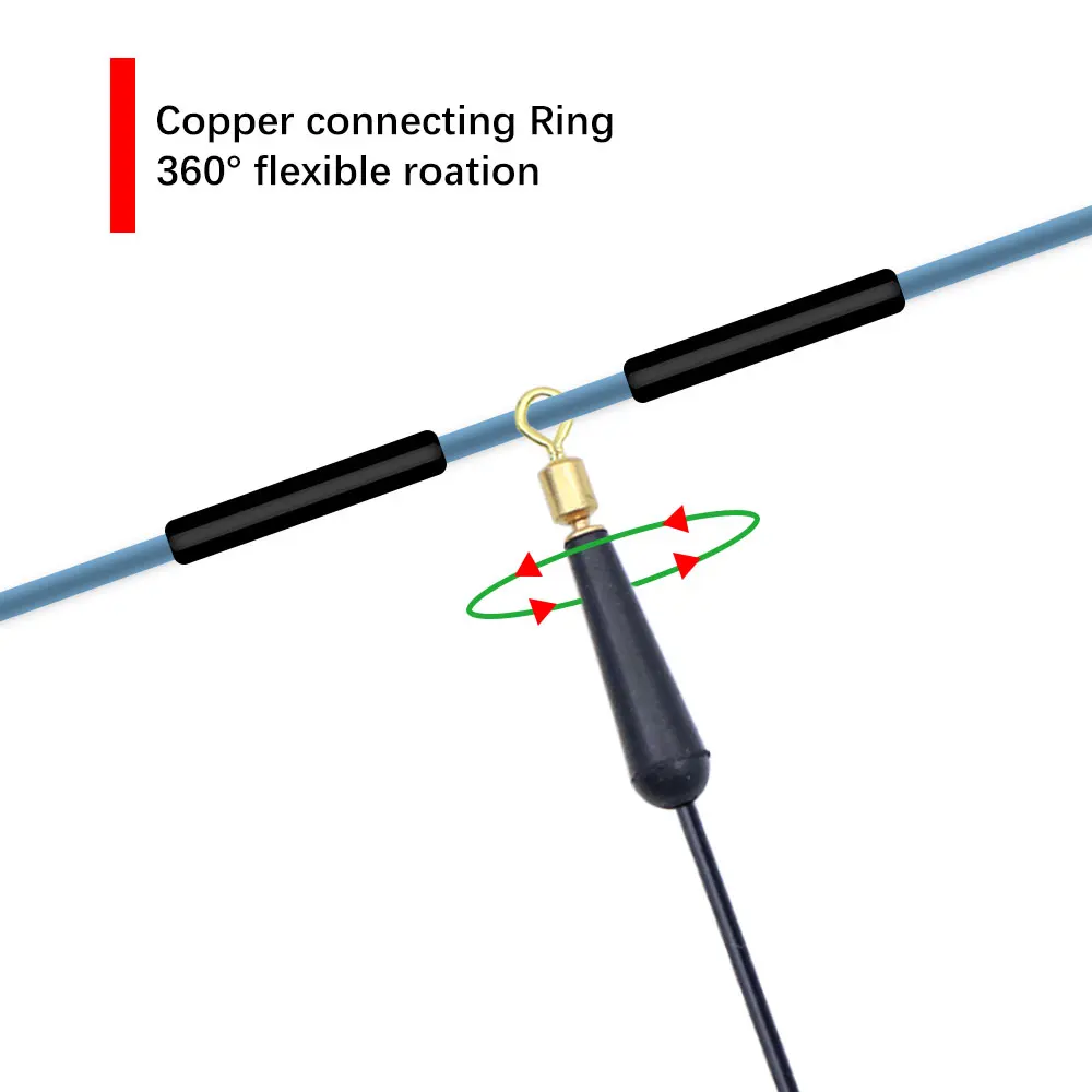 Accesorios de pesca de 20 piezas, anillo giratorio de cobre, reposapiés flotantes, rotación de alta velocidad, flexibilidad, asiento de deriva, aparejos de carpa y pescado - imagen 4