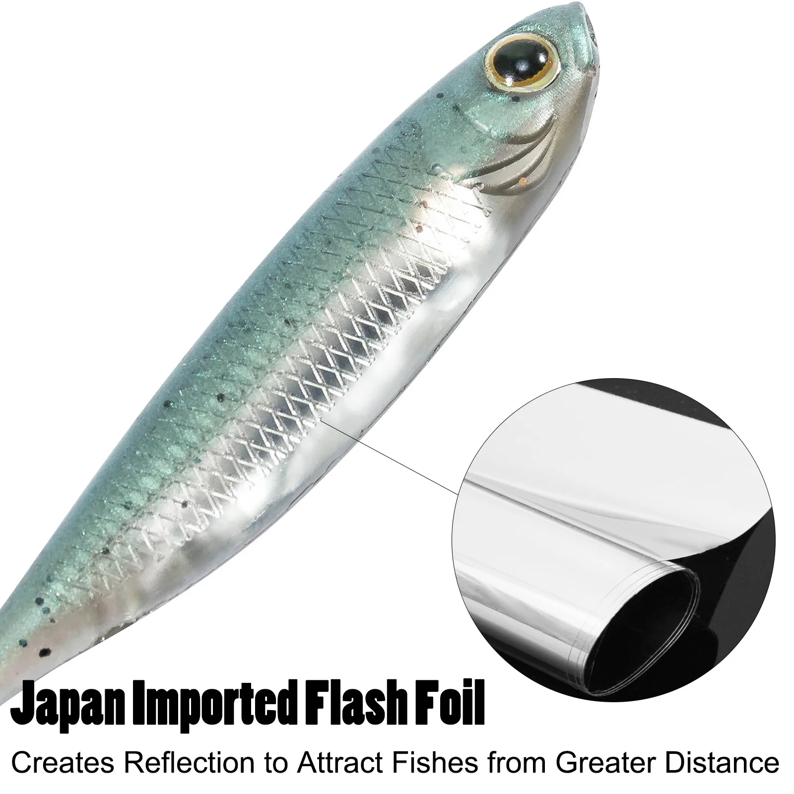 Dr.Fish 5/6 Uds. Señuelos de pesca de plástico suave, cebo de silicona, cola de paleta, sábalo, gusano, Swimbaits, lubina de agua dulce, trucha, 70mm, 80mm, 100mm - imagen 3