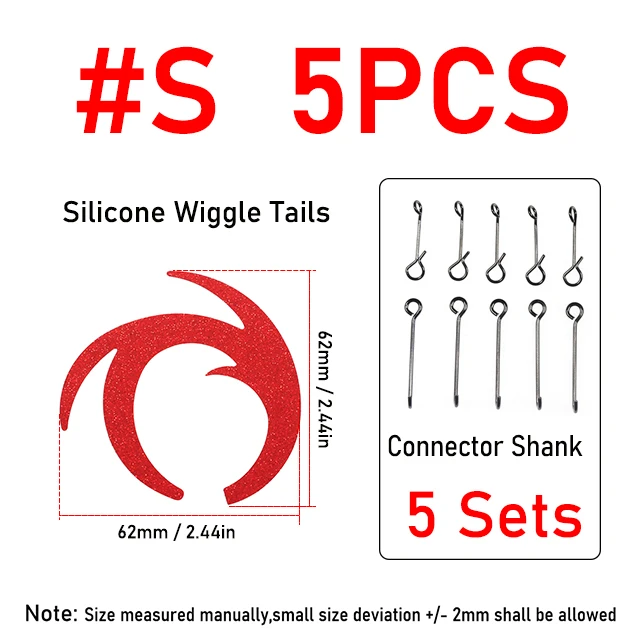 5pcs red S