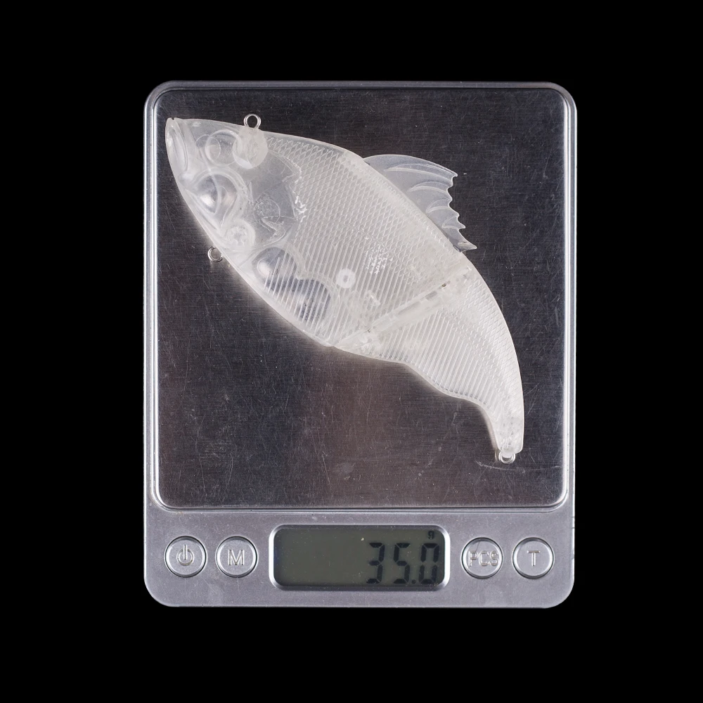 Hanlin-Señuelos de Pesca en blanco, 2/5 piezas, 10,5 cm, 35g, sin pintar, Crankbait, Swimbait multiarticulado - imagen 3