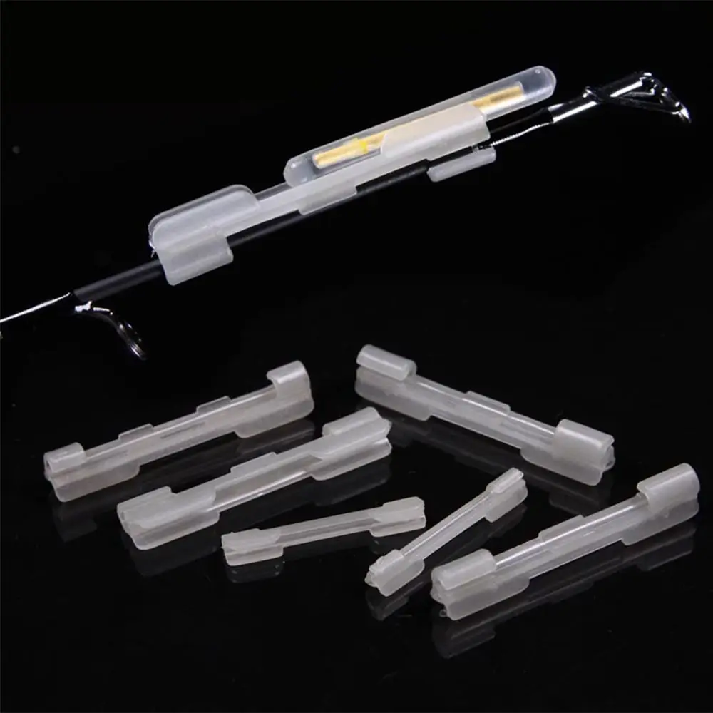 6/12 Uds. Luz nocturna útil, palos de luz fluorescente, flotador, alimentador de caña de pescar, Clip de palo luminoso de pesca - imagen 3