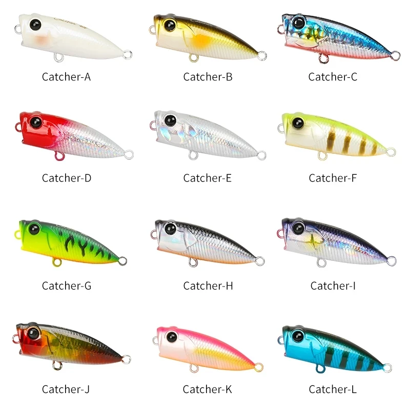 TSURINOYA-señuelo de pesca de 4 piezas, 3,3g, Topwater 40F CATCHER Popper, cebo duro de acción para Paseo de perros, juego de luz, pez Roca, modelo de ratón grande - imagen 5