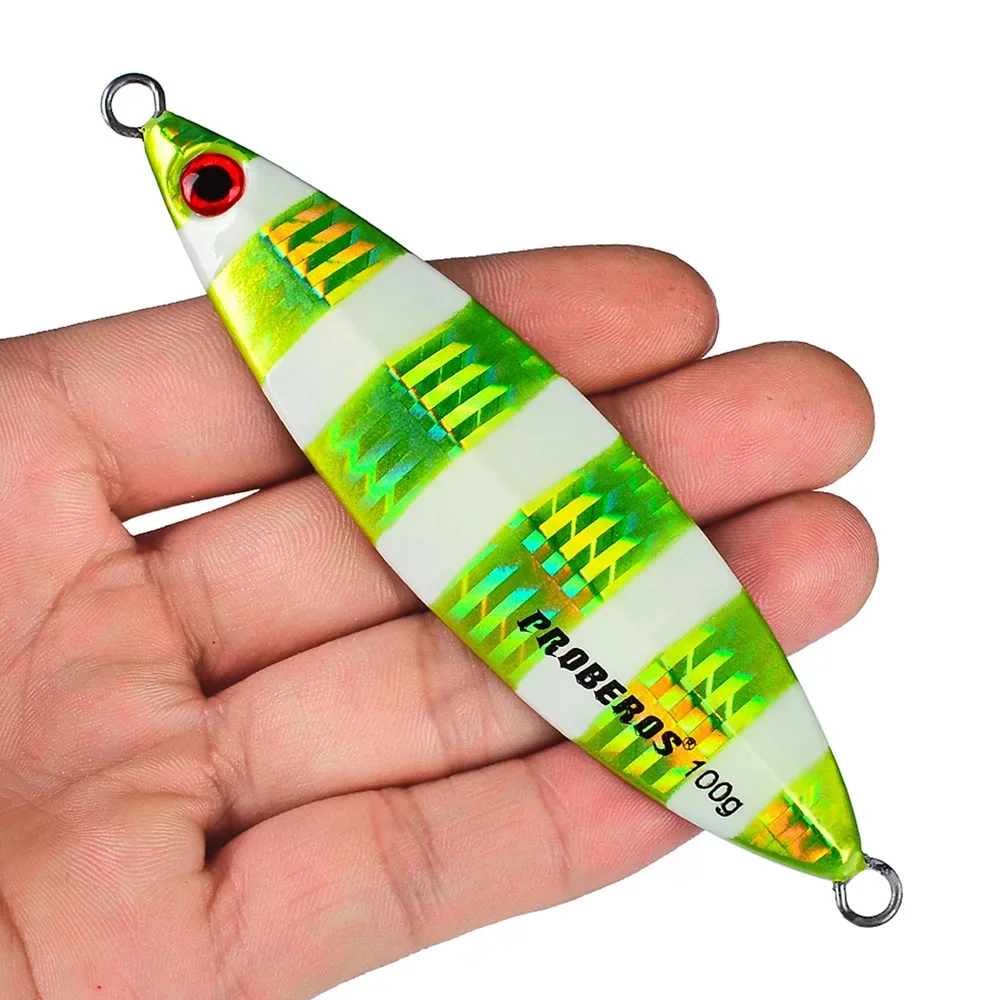 Plantilla de Metal luminosa, Jigging en la costa, pesca en el mar, 160g, 200g, plantilla lenta, Jigging de Metal realista, cuchara de Jigging lento, cebo Artificial láser - imagen 5