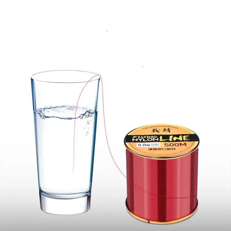 Sedal De Pesca De nailon, hilo De Pesca De fluorocarbono duradero, carrete a granel De todos los tamaños, 500M - imagen 5