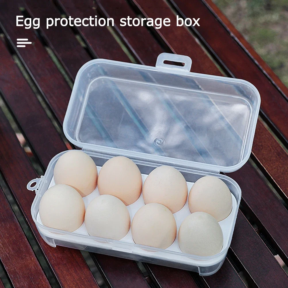 Caja portátil para huevos, soporte para huevos a prueba de golpes, contenedor de cocina, organizador de cocina transparente para acampar al aire libre y Picnic - imagen 3