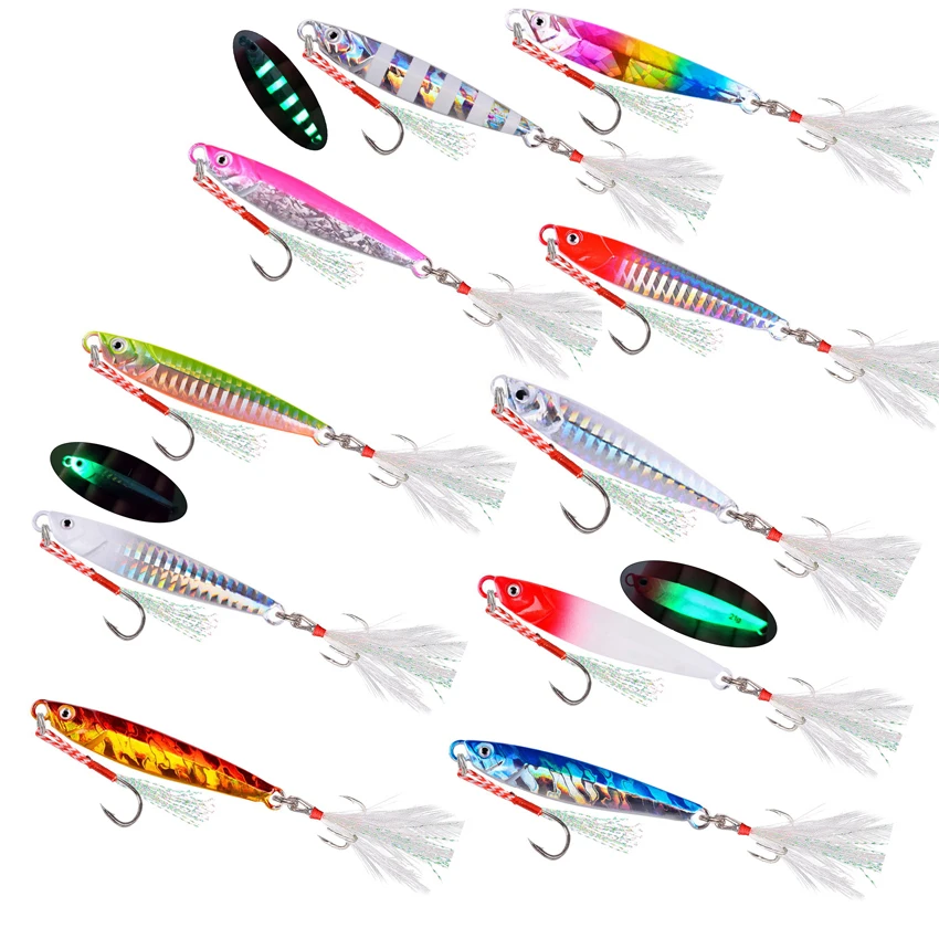 Cuchara de Plantilla Jig – Metal fundido hundido para lubina - imagen 4