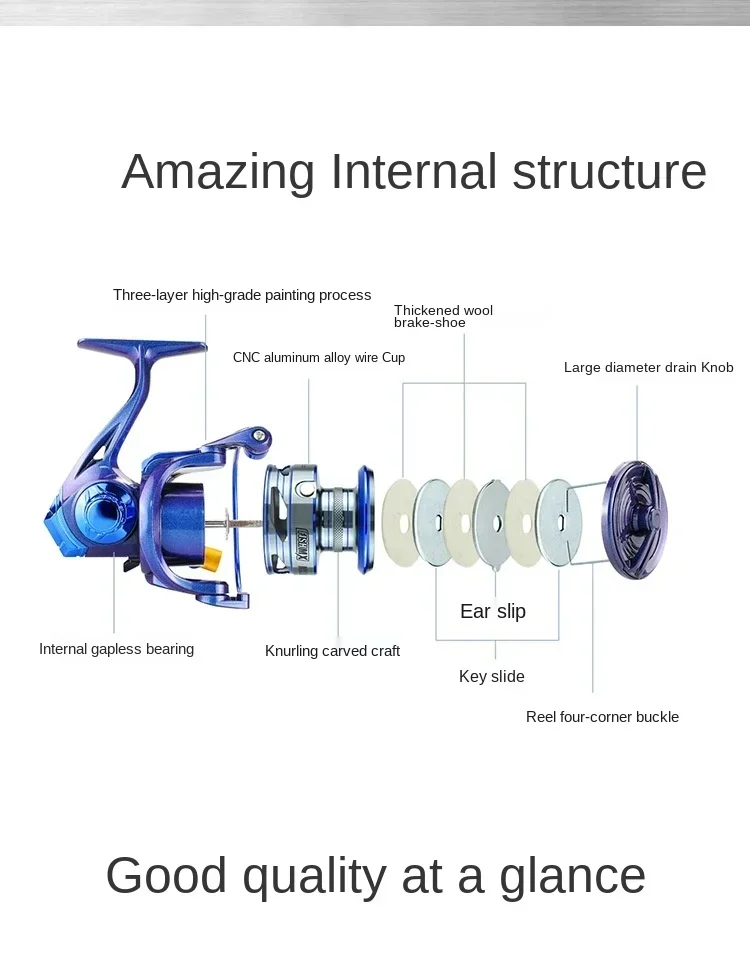 JOSBY-bobinas de pesca 14BB 5,2: 1 4,7: 1, alimentador de peces de Metal completo, carretes giratorios, carrete de Baitcasting, rueda de cebo de roca marina - imagen 3