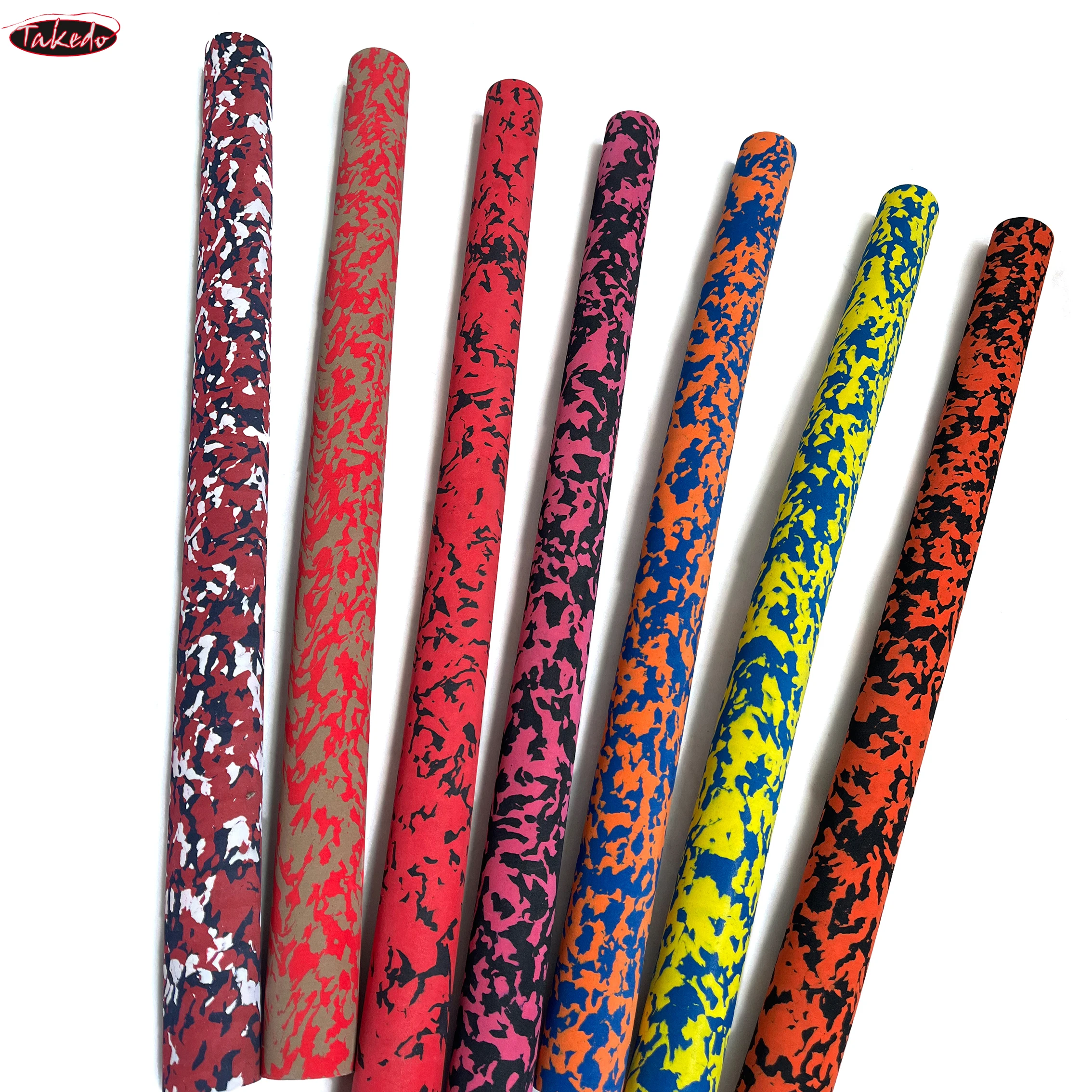 TAKEDO-mango de espuma EVA con agujero de 9,5 MM para caña de pescar, empuñaduras rectas hechas a mano de Color camuflaje, reparación de construcción de varillas, materiales artesanales DIY - imagen 2