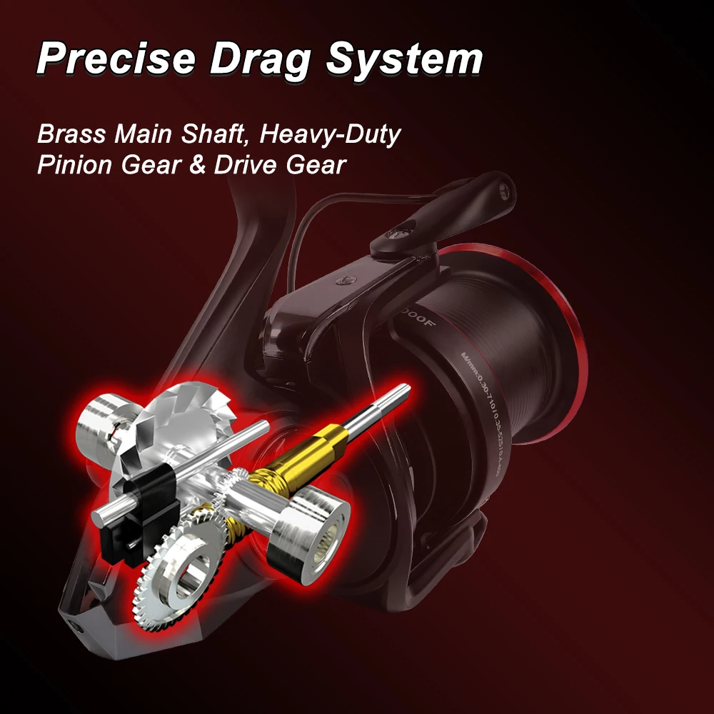 Carrete giratorio de carpa MIFINE ZEALOT I, arrastre máximo de 18KG, relación de engranaje 4,6:1, bobina de carrete, carpa, agua salada, agua dulce, Metal, 6 + 1BB, carretes de pesca - imagen 5
