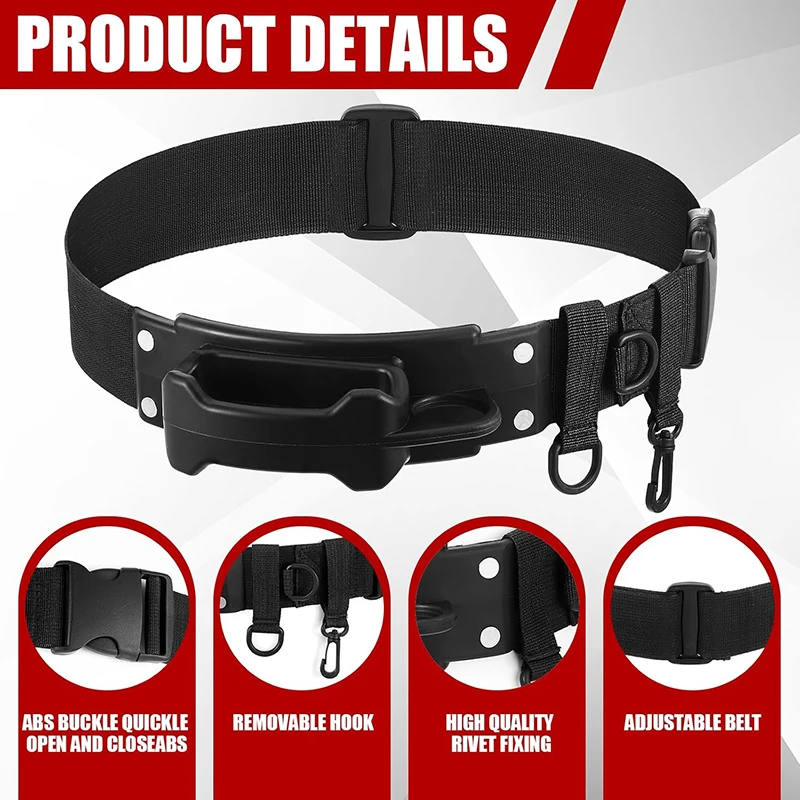 1/2 Uds cinturón soporte para caña de pescar cinturón ajustable para vadear cinturón de pesca soporte para caña para pesca con mosca banco accesorios para vadear - imagen 4