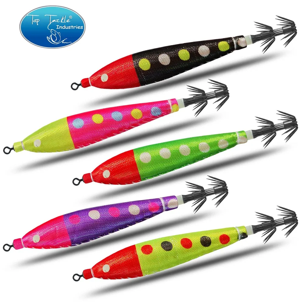 Cebos blandos de calamar para pesca en el mar, luz nocturna simulada, anzuelo de doble capa, cebo falso para pesca en el océano, 5 uds. - imagen 2