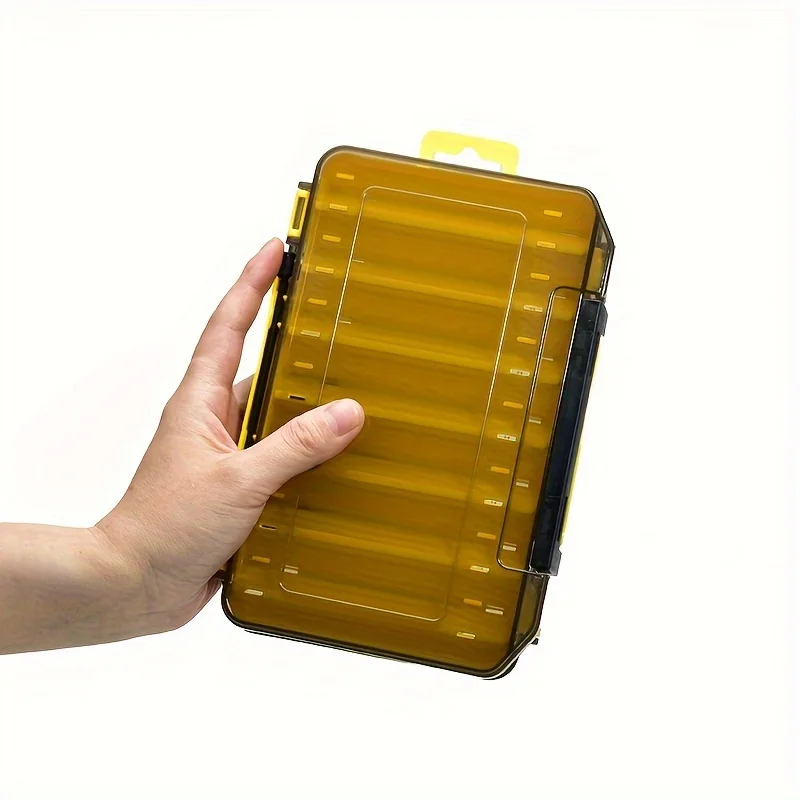 Paquete de 2 cajas de almacenamiento de aparejos de pesca de doble cara, organizador duradero de cebo y anzuelos ABS/PP para accesorios de pesca - imagen 3