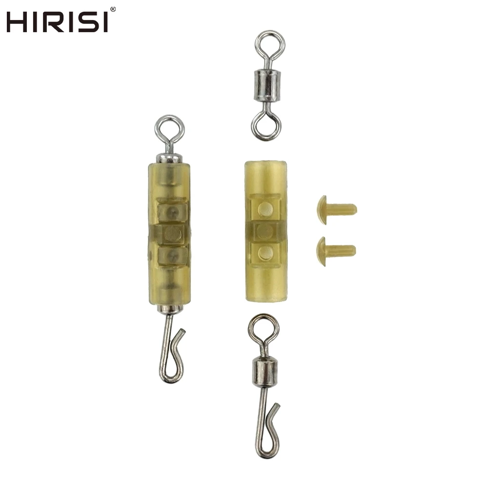 Hirisi-accesorios de pesca de carpa, conector giratorio de cambio rápido, accesorios de aparejos de pesca gruesos, 10 piezas