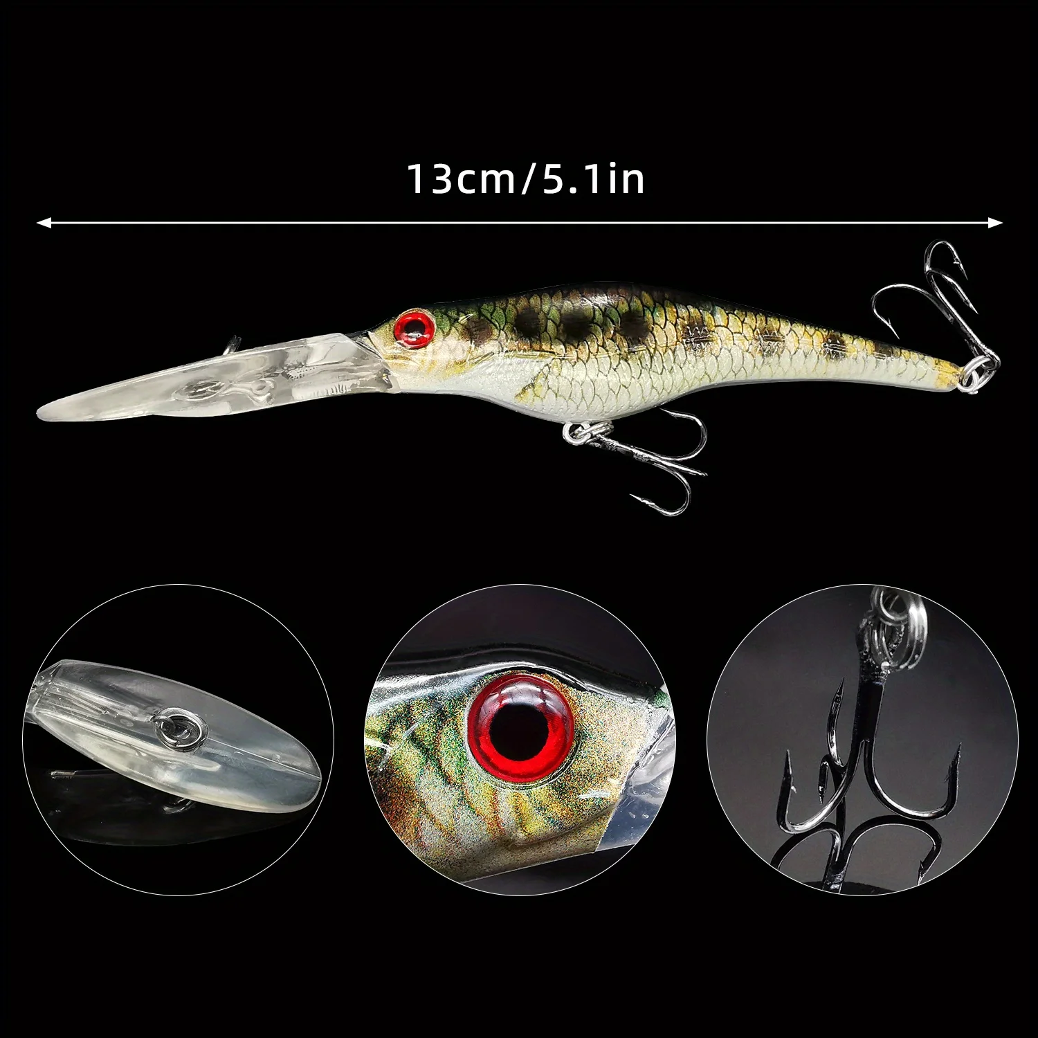 ANFS-señuelo de pesca de pececillos biónicos, cebo Artificial de hundimiento superrealista para agua dulce y salada, 1 unidad/3 piezas - imagen 4