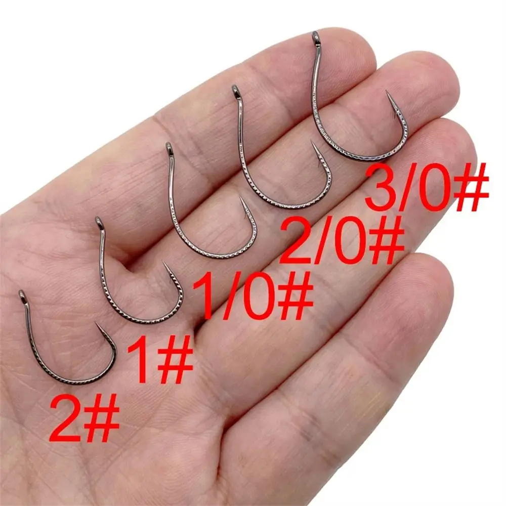 Anzuelos de acero de alto carbono para pesca, señuelo suave, Crank Worm Bass, accesorios de pesca, lote de 10 unidades - imagen 2