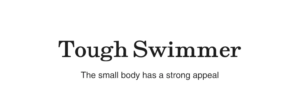 Nadador duro Un fuerte atractivo para los cuerpos pequeños