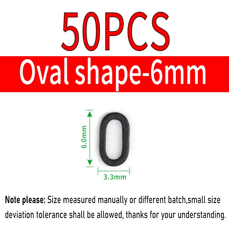 50pcs Oval