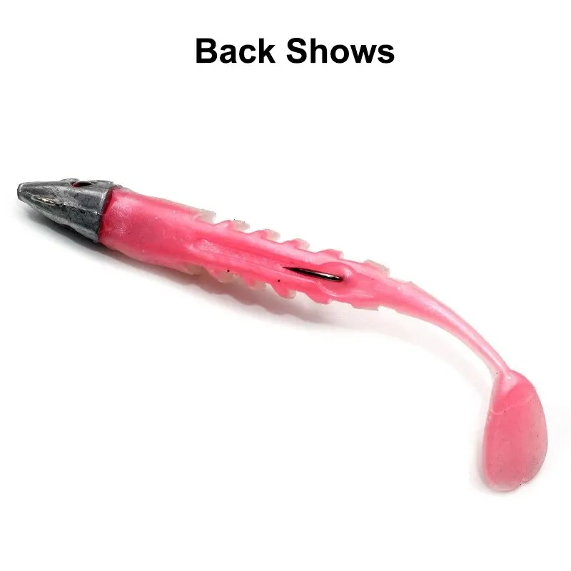 BURLE-señuelo de pesca suave con gancho de púas, cabeza de plantilla, cola en T, 10cm, 15,5g, 13cm, 26g - imagen 5