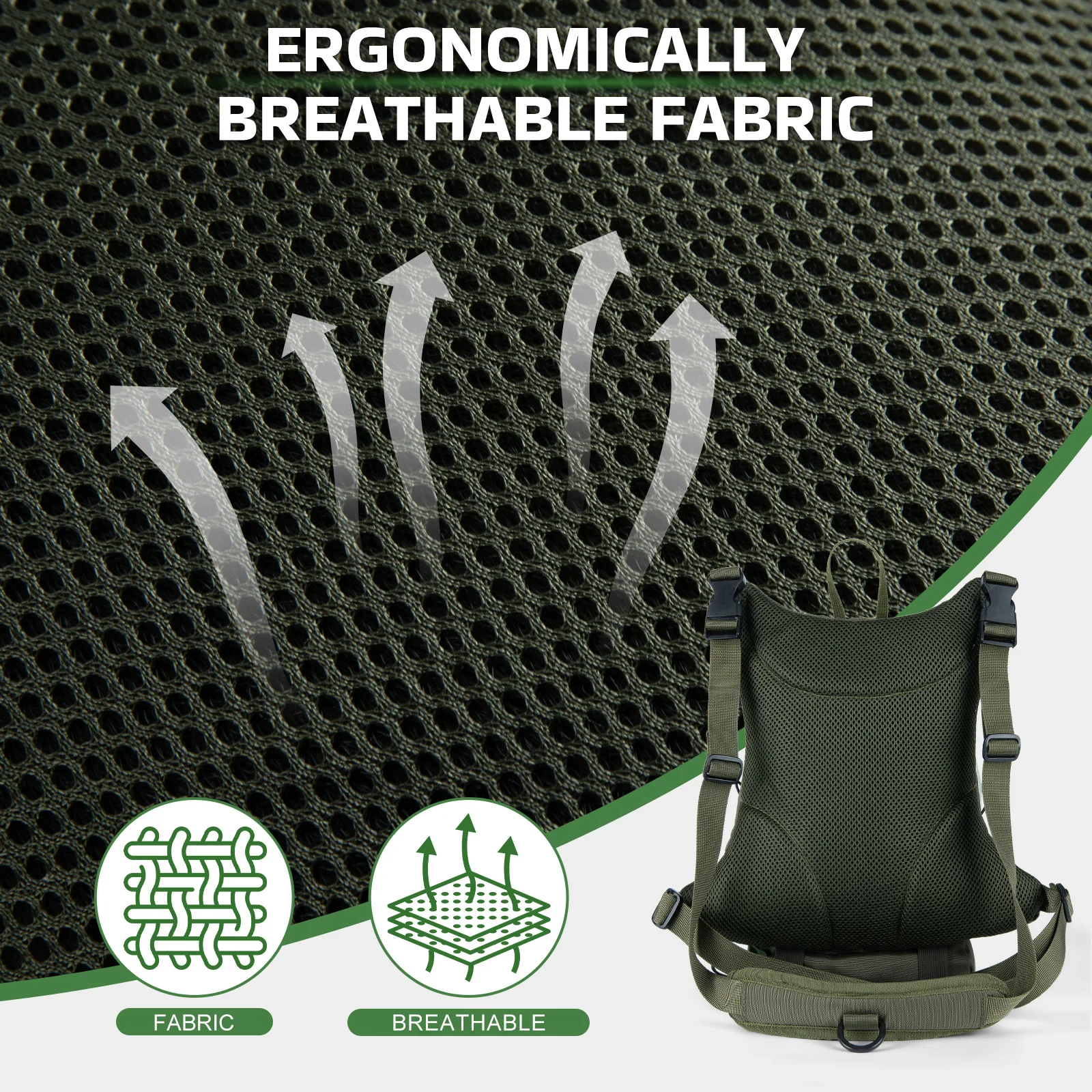 Goture-Bolsa de pecho para pesca con mosca, mochila ultraligera y transpirable, paquete de eslinga multibolsillo para accesorios de herramientas de equipo de pesca, 28,5x20cm - imagen 3