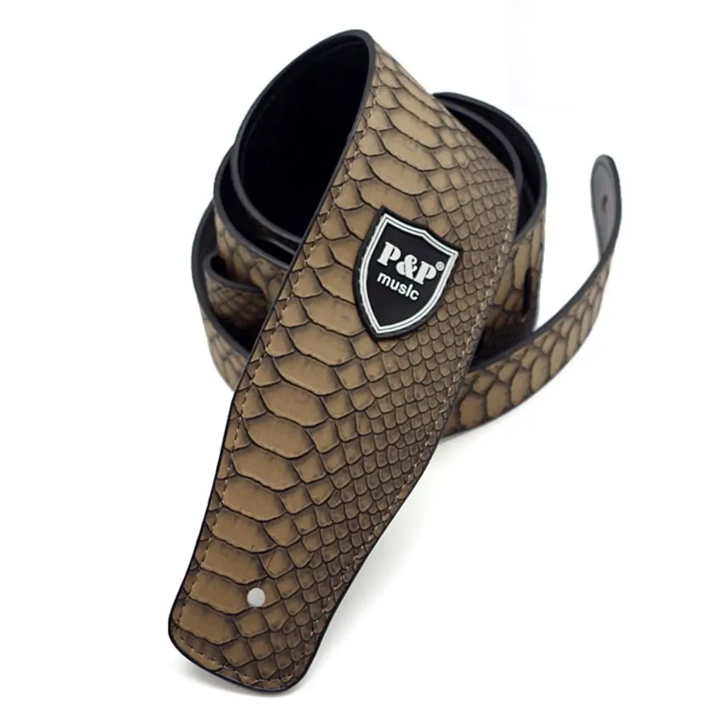 Correa de guitarra de cuero de moda, correa de bajo ajustable ampliada, accesorios de guitarra, correas de ukelele, cinturón de bajo - imagen 2