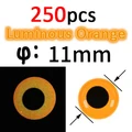 250pcs orange 11mm