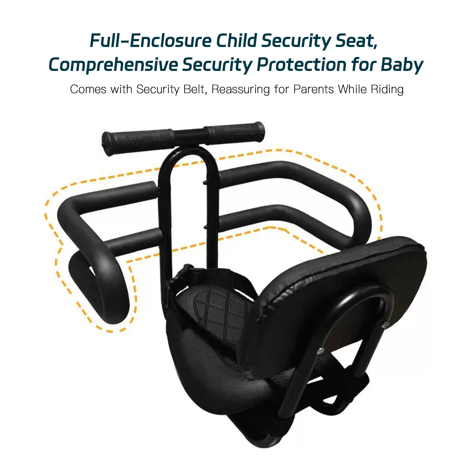 Asiento de bicicleta para niños Montaje frontal de liberación rápida para bicicleta de montaña Bicicleta de carretera 24 pulgadas 26 pulgadas 27,5 pulgadas Asiento de bicicleta para bebés Asiento de bicicleta para niños pequeños - imagen 5