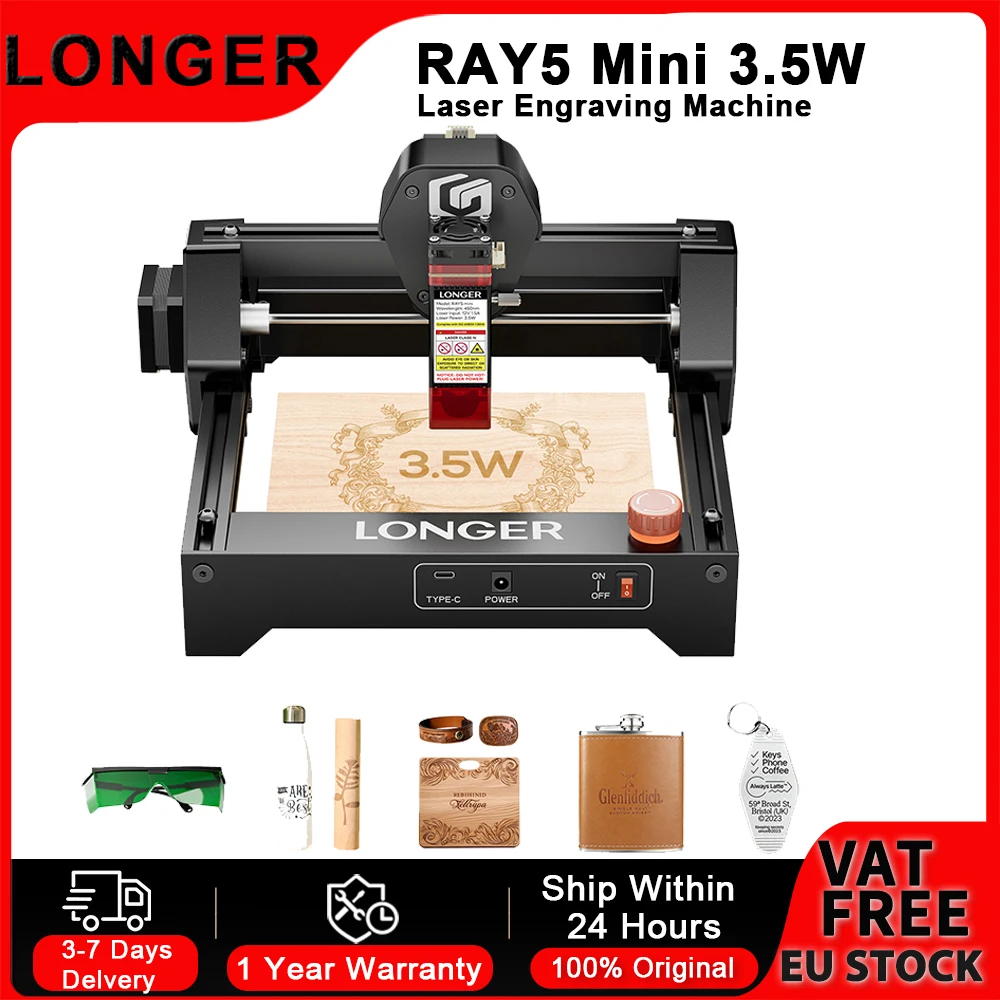 LONGER RAY5 Mini grabador láser de precisión con pantalla táctil