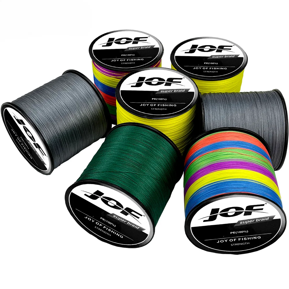 JOF 100M-1000M 16 hebras 25-200lb Hollowcore PE trenzado alambre de pesca multifilamento súper fuerte sedal Japón Multicolor - imagen 4