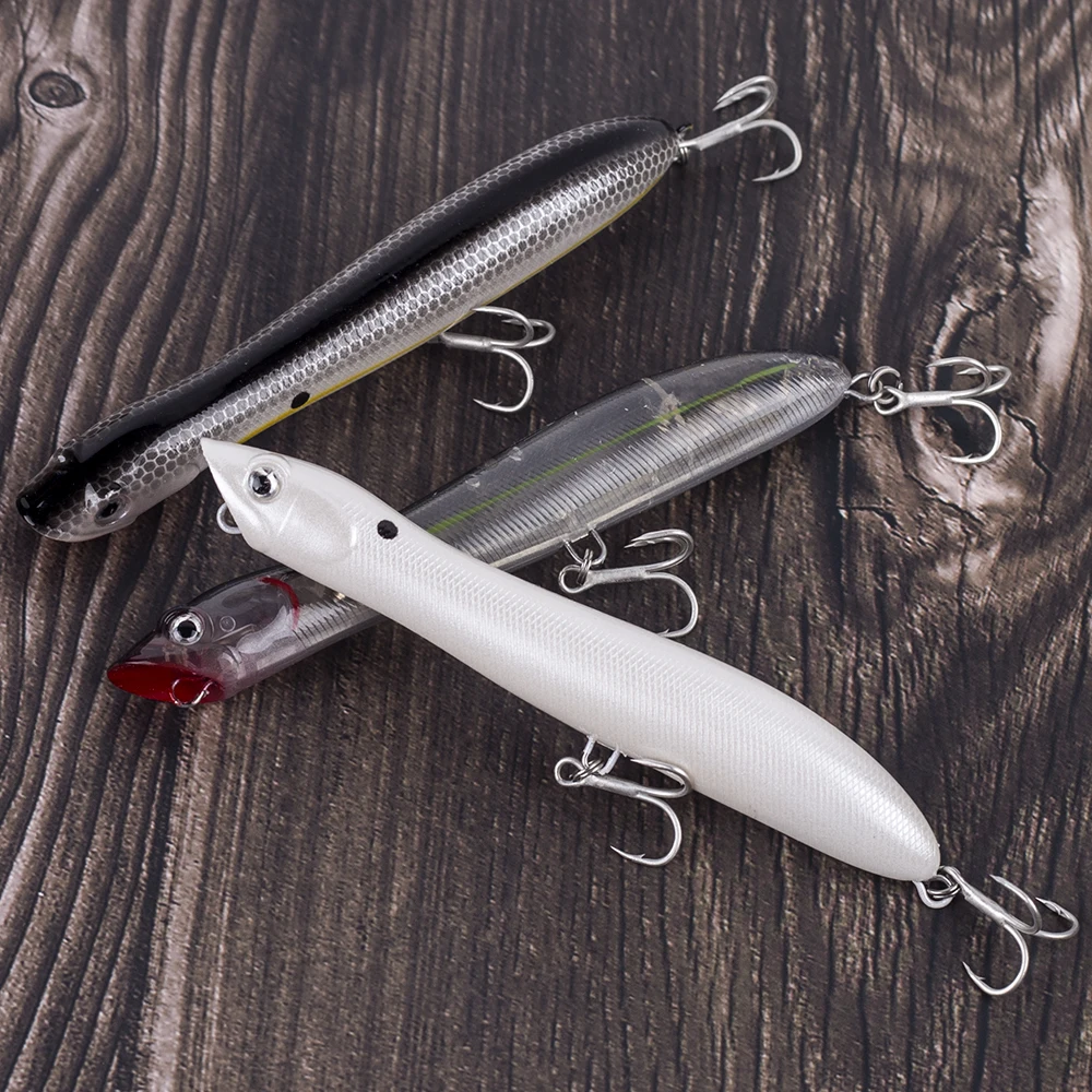 CCLTBA-cebos Popper Topwater con cabeza de serpiente de tamaño pequeño, 8cm, 6,2g, Señuelos de pesca artificiales duros, para caminar, perros, wobblers, aparejos de cebo flotante - imagen 3