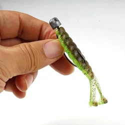 MUKUN Señuelo de vinilo TPE T-tail doble para Ned Rig