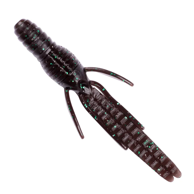 Camarón flotante, camarón flotante, lubina negra, cebo suave, Ned, grupo de pesca invertido, plantilla de cola de gancho de plomo - imagen 5