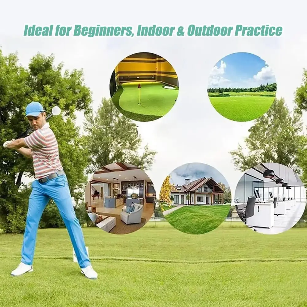 Ayuda de entrenamiento de Swing de Golf retráctil, entrenamiento de fuerza y ritmo, entrenador de agarre de Golf portátil con comentarios de clic - imagen 2