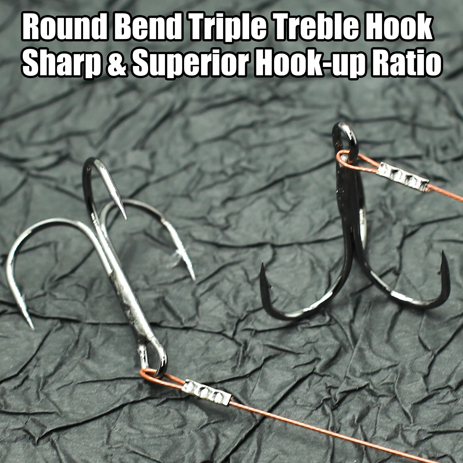 10 Uds. Cabezales de plantilla de señuelo de pesca con anzuelo triple, presión rápida de alambre de acero, anzuelos Stinger, anzuelos de remolque, aparejo poco profundo para Lucio Walleye - imagen 5