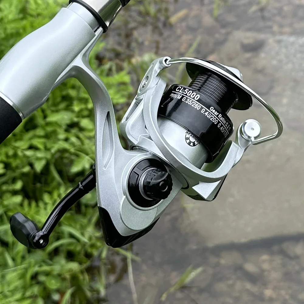 GHOTDA-caña de pescar telescópica Combo 1,6-2,4 M Spining Lure Pole con relación de engranaje de alta velocidad 5,2: 1, carrete de Baitcasting para todas las aguas - imagen 5